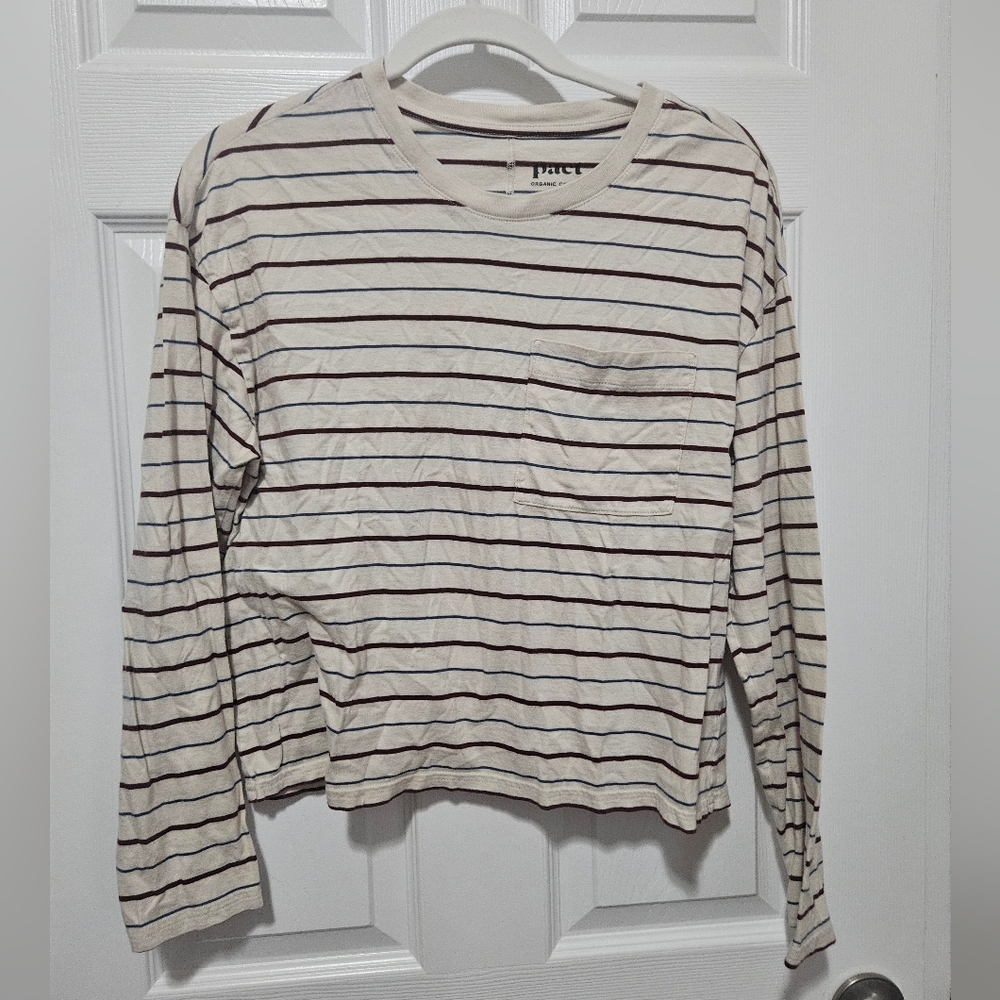 Pact 100% Cotton Striped Tee
